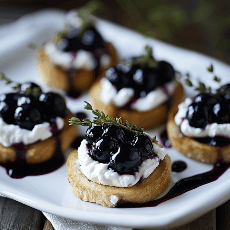Irresistible Blueberry Balsamic Goat Cheese Appetizer
