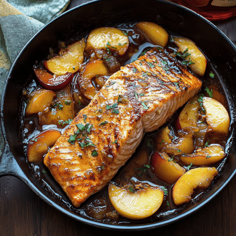 Irresistible Bourbon Peach Roasted Salmon Recipe