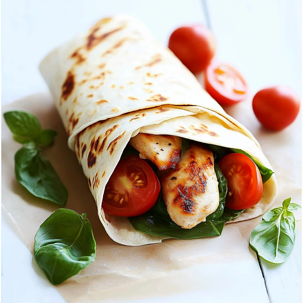 Delicious Caprese Chicken Cheese Wrap Recipe in 30 Minutes