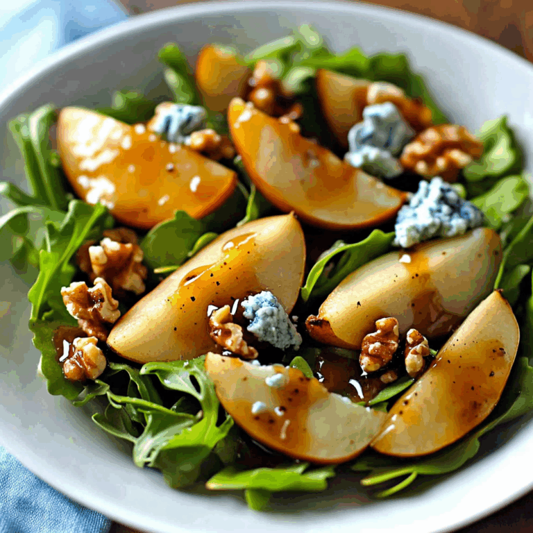 Delightful Caramelized Pear and Blue Cheese Salad Recipe