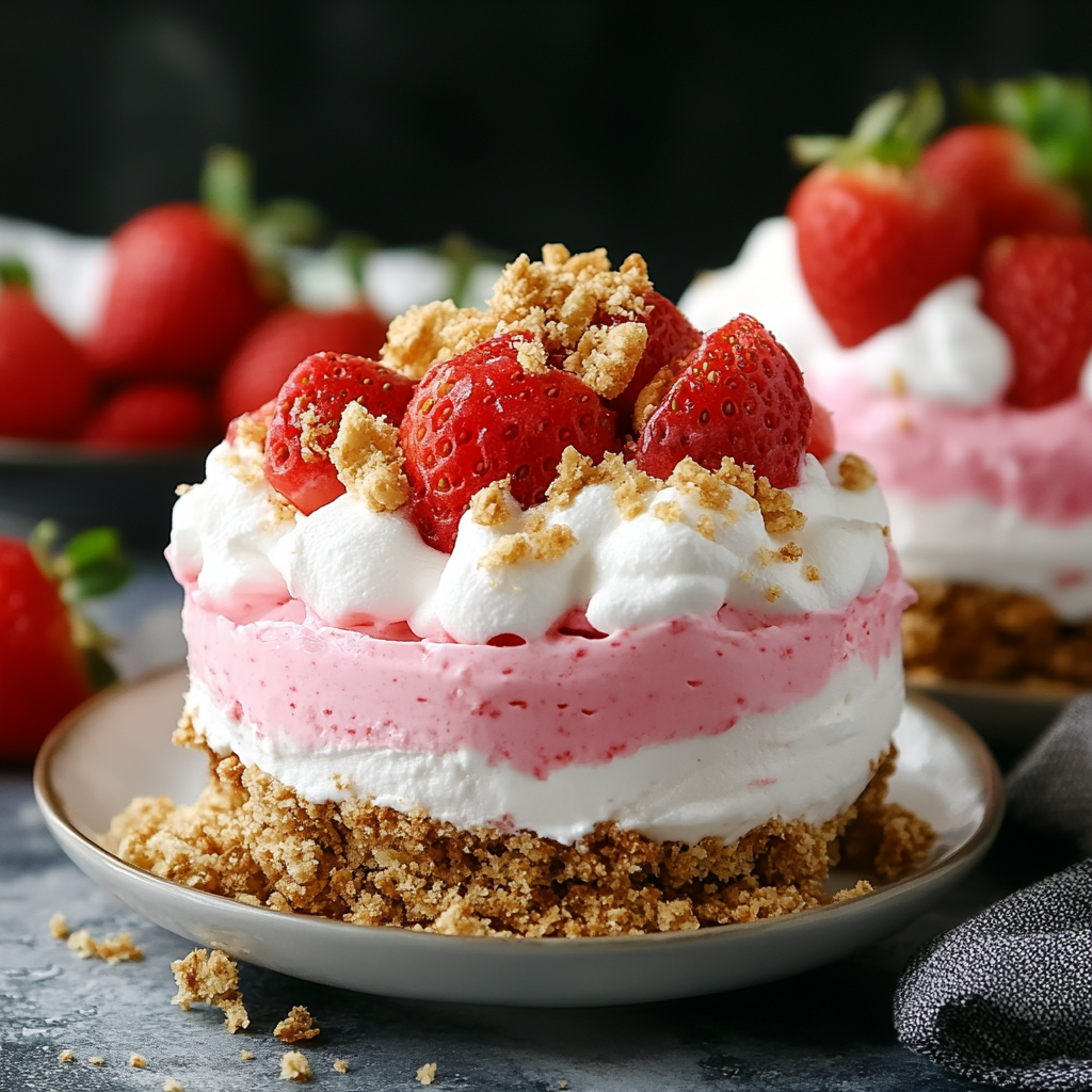 Easy No-Bake Strawberry Delight: A Refreshing Dessert
