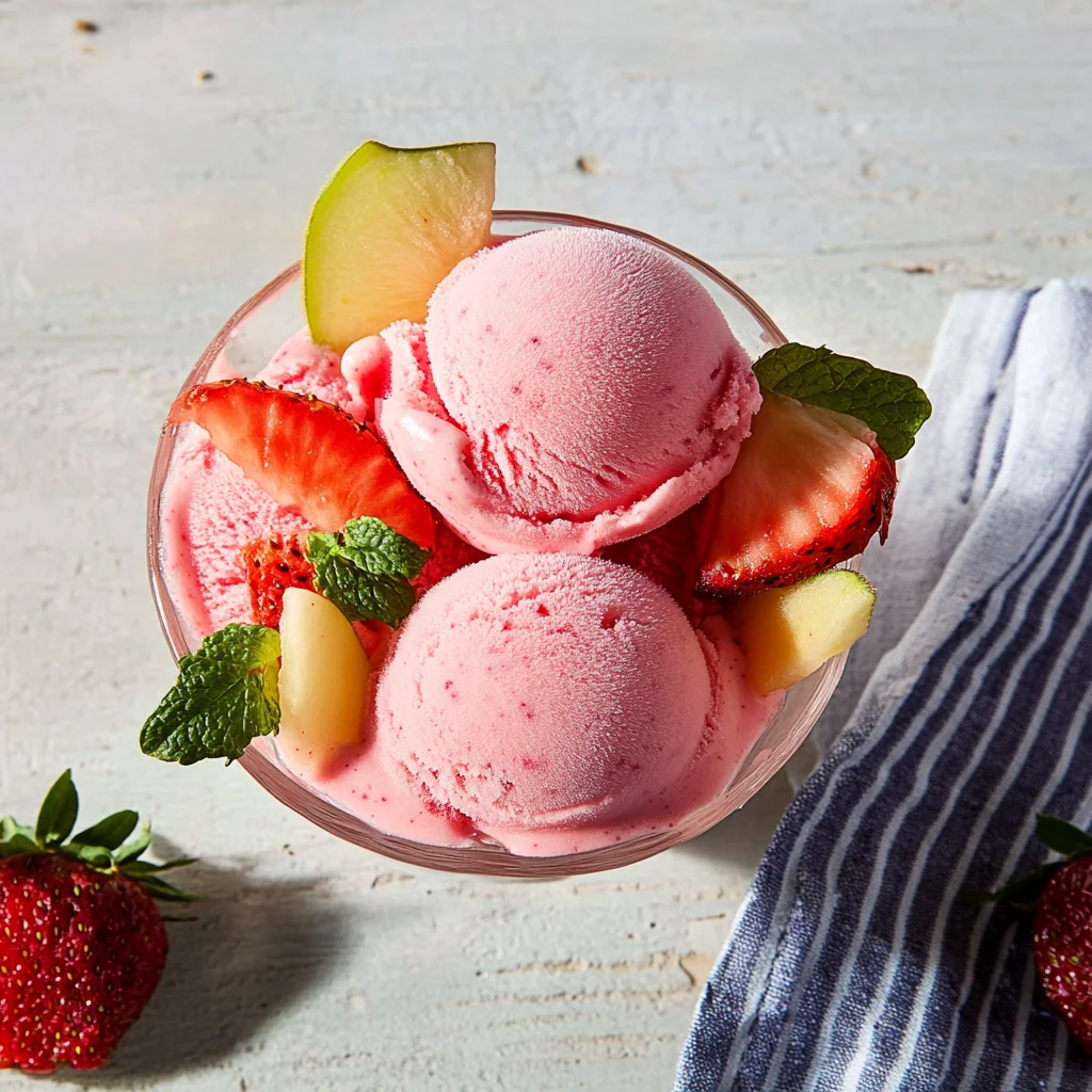Frozen fruit ice cream