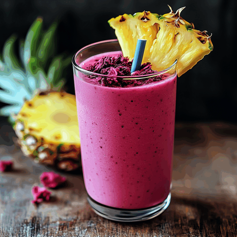 Refreshing Hibiscus Tea Pineapple Smoothie Recipe
