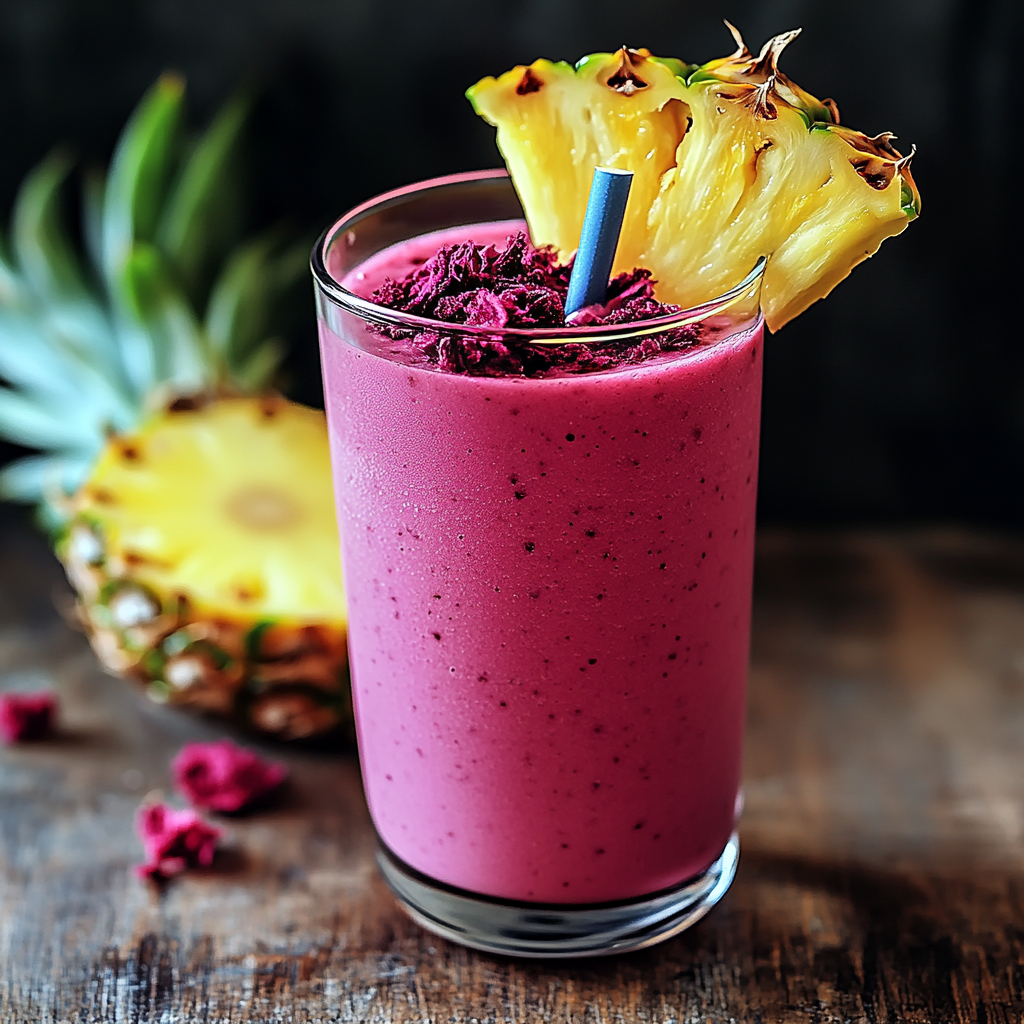Refreshing Hibiscus Tea Pineapple Smoothie Recipe